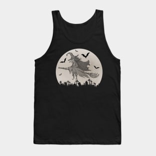 Spooky Moon Halloween Witch Monster Ghost Pumpkin 15 Tank Top